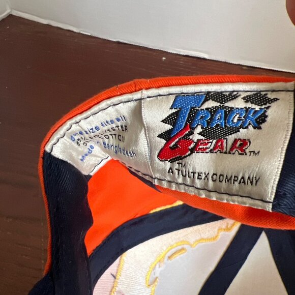 Vintage Ricky Rudd NASCAR #10 Track Gear Snapback Hat Orange & Navy X3 - Picture 5 of 5